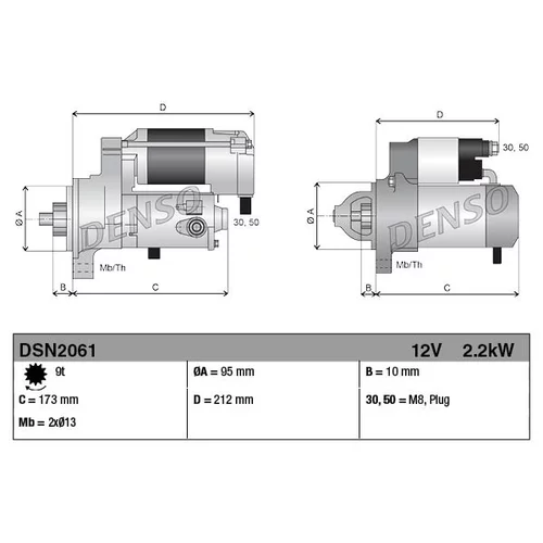 Štartér DSN2061 /DENSO/ - obr. 2