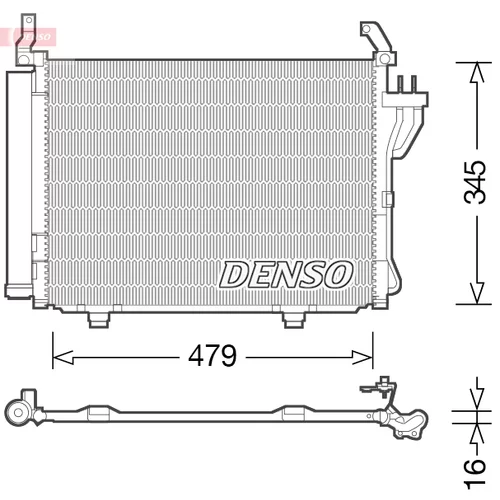 Kondenzátor klimatizácie DENSO DCN41002