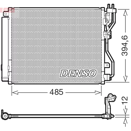 Kondenzátor klimatizácie DENSO DCN43016