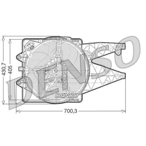 Ventilátor chladenia motora DENSO DER01021