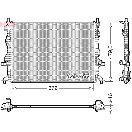 Chladič motora DENSO DRM10126