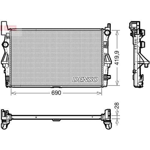 Chladič motora DRM17113 /DENSO/