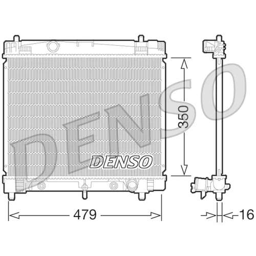 Chladič motora DENSO DRM50070