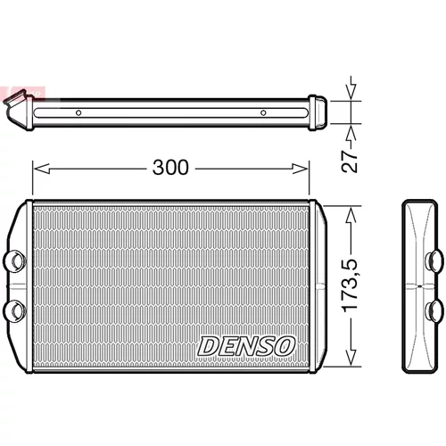 Výmenník tepla vnútorného kúrenia DRR12008 /DENSO/