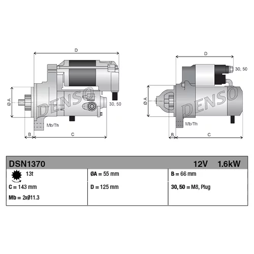 Štartér DSN1370 /DENSO/ - obr. 3
