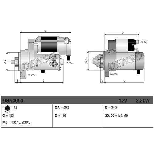 Štartér DSN3050 /DENSO/ - obr. 2