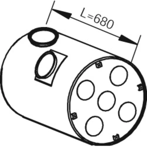 Stredný tlmič výfuku DINEX 80404