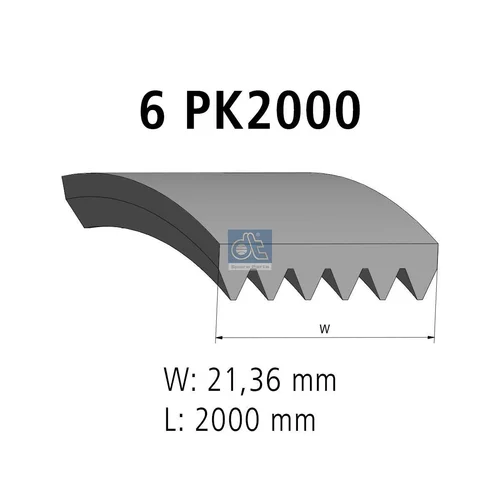 Ozubený klinový remeň 1.21871 (DT Spare Parts)