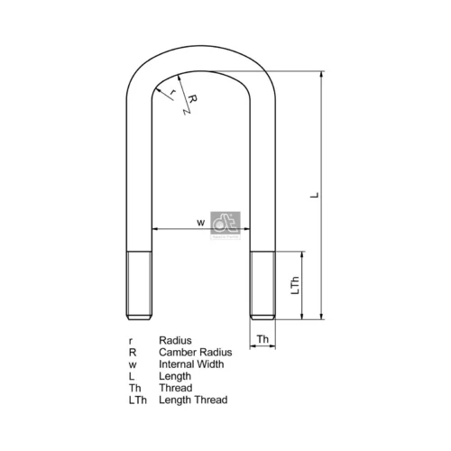 Spona listovej pružiny 1.25419 (DT Spare Parts) - obr. 1