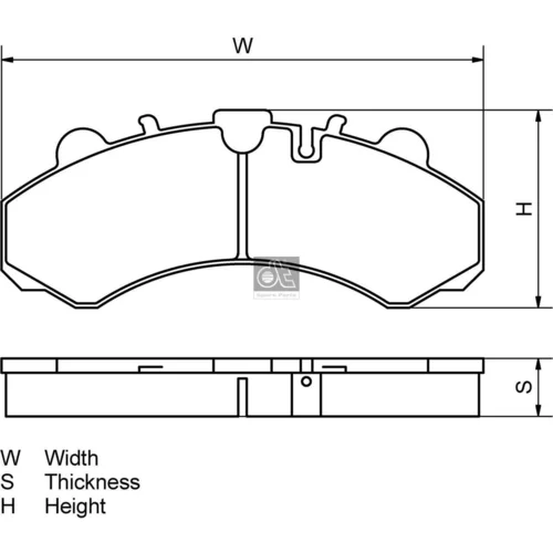 Sada brzdových platničiek kotúčovej brzdy DT Spare Parts 11.62516SP