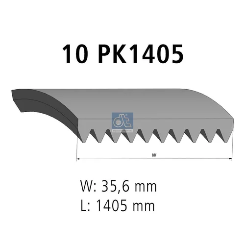 Ozubený klinový remeň DT Spare Parts 4.80545