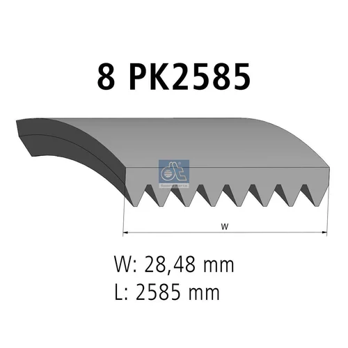 Ozubený klinový remeň DT Spare Parts 4.80745