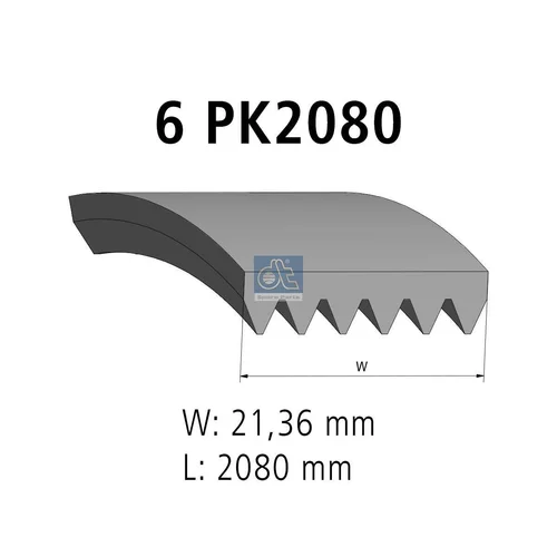 Ozubený klinový remeň DT Spare Parts 4.80923