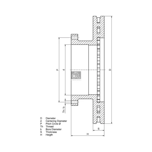 Brzdový kotúč 1.18761 (DT Spare Parts) - obr. 1