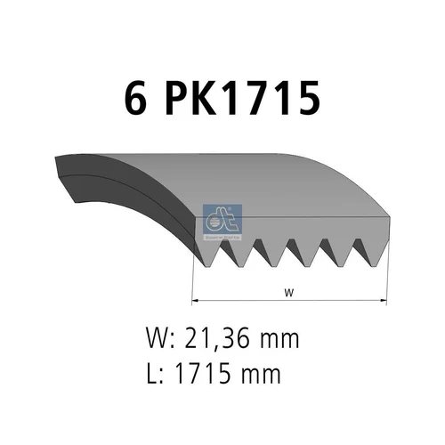 Ozubený klinový remeň DT Spare Parts 11.12081
