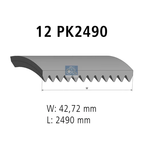Ozubený klinový remeň DT Spare Parts 4.80542