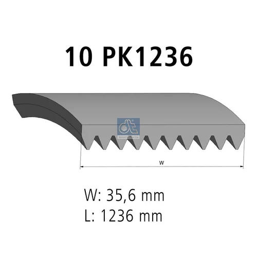 Ozubený klinový remeň DT Spare Parts 4.80670