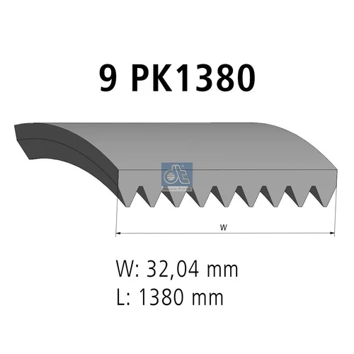 Ozubený klinový remeň DT Spare Parts 5.41423