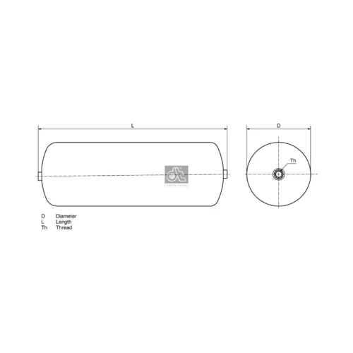 Zásobník vzduchu pre pneumatický systém 5.70064 (DT Spare Parts) - obr. 1
