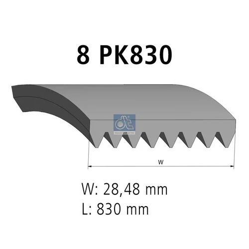 Ozubený klinový remeň DT Spare Parts 2.21058