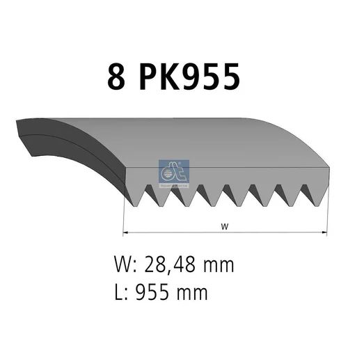 Ozubený klinový remeň DT Spare Parts 2.21079