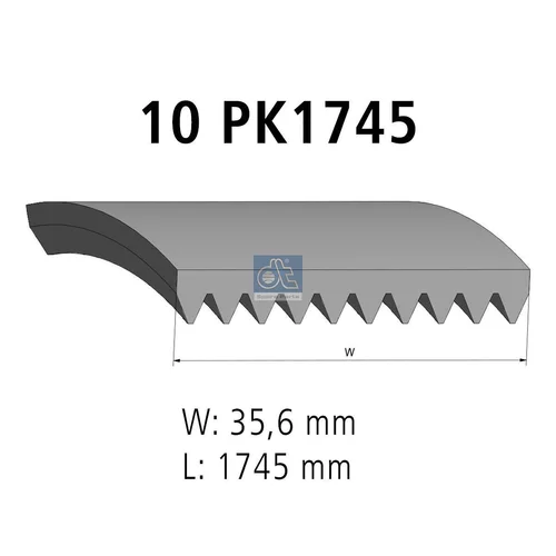 Ozubený klinový remeň DT Spare Parts 3.34323