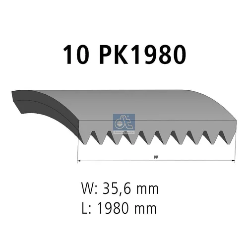Ozubený klinový remeň DT Spare Parts 3.34325