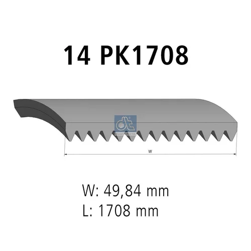 Ozubený klinový remeň DT Spare Parts 3.34337