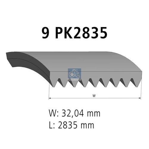 Ozubený klinový remeň DT Spare Parts 4.80389