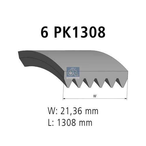 Ozubený klinový remeň DT Spare Parts 4.81103