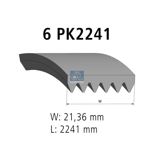 Ozubený klinový remeň DT Spare Parts 4.81429
