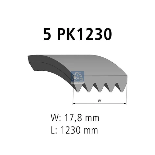 Ozubený klinový remeň DT Spare Parts 6.31506
