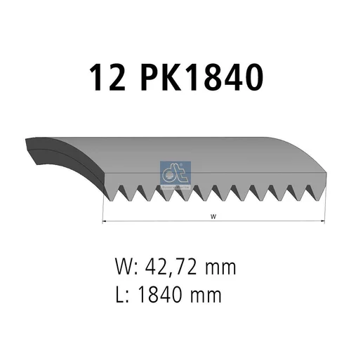 Ozubený klinový remeň DT Spare Parts 7.54813