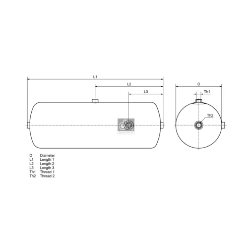 Zásobník vzduchu pre pneumatický systém 5.70069 (DT Spare Parts) - obr. 1