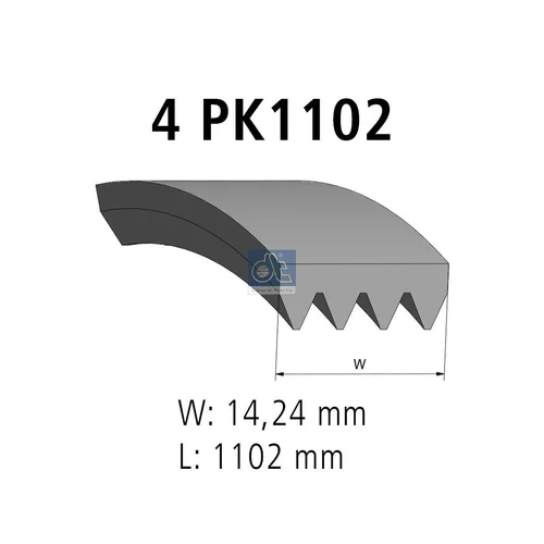 Ozubený klinový remeň DT Spare Parts 7.54804