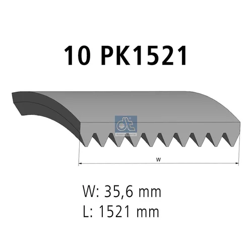 Ozubený klinový remeň DT Spare Parts 2.21146
