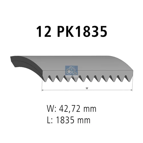 Ozubený klinový remeň DT Spare Parts 7.54812