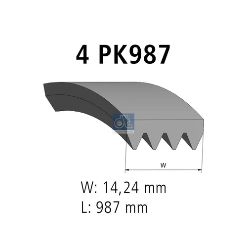 Ozubený klinový remeň DT Spare Parts 7.54818