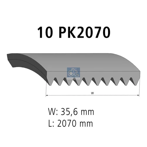 Ozubený klinový remeň DT Spare Parts 1.21866