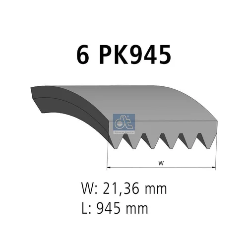 Ozubený klinový remeň DT Spare Parts 12.15419