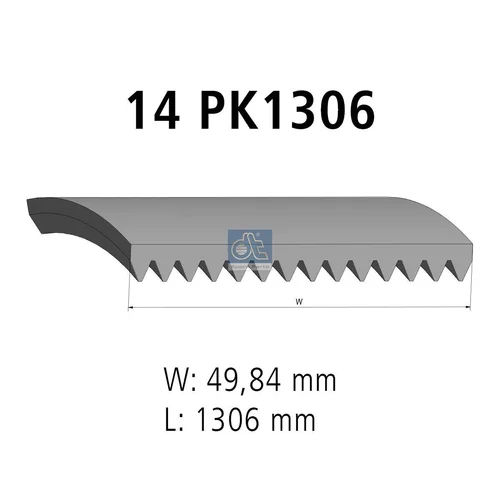 Ozubený klinový remeň DT Spare Parts 3.34208