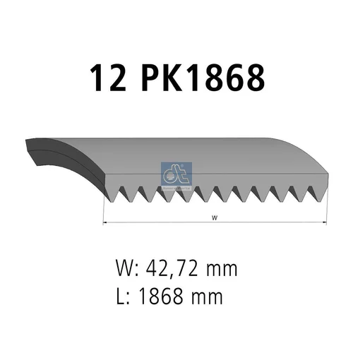 Ozubený klinový remeň DT Spare Parts 3.34334