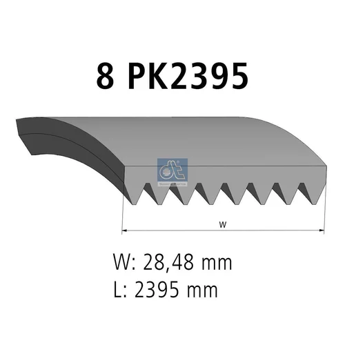 Ozubený klinový remeň DT Spare Parts 1.21854
