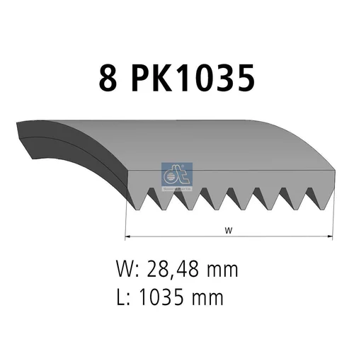 Ozubený klinový remeň DT Spare Parts 2.15362