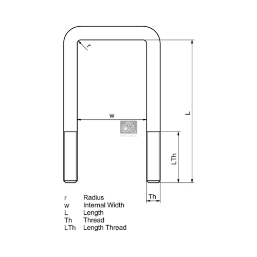 Spona listovej pružiny 2.62139 (DT Spare Parts) - obr. 1