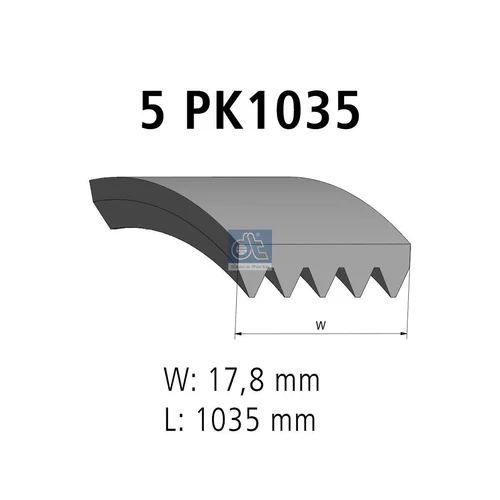 Ozubený klinový remeň DT Spare Parts 6.31503