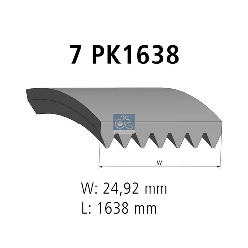 Ozubený klinový remeň DT Spare Parts 6.31561