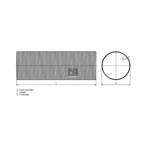 Pružný diel výfuku 6.37154 (DT Spare Parts) - obr. 1