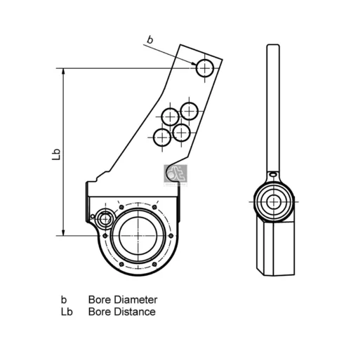 Pákový ovládač brzdového systému 1.18624 (DT Spare Parts) - obr. 1
