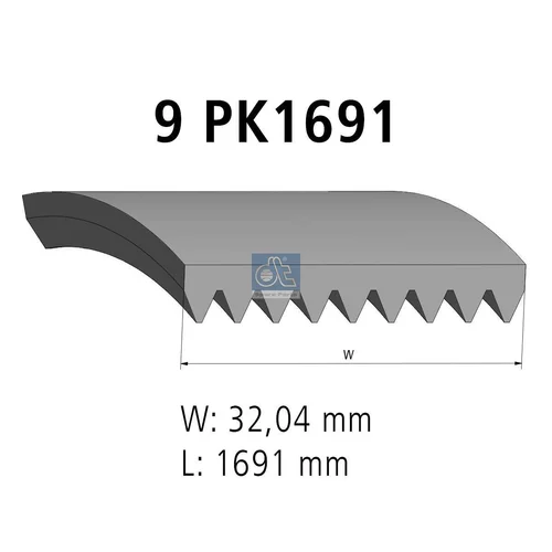 Ozubený klinový remeň DT Spare Parts 4.80765